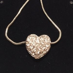 Swarovski Crystal Reversible Heart Pendant